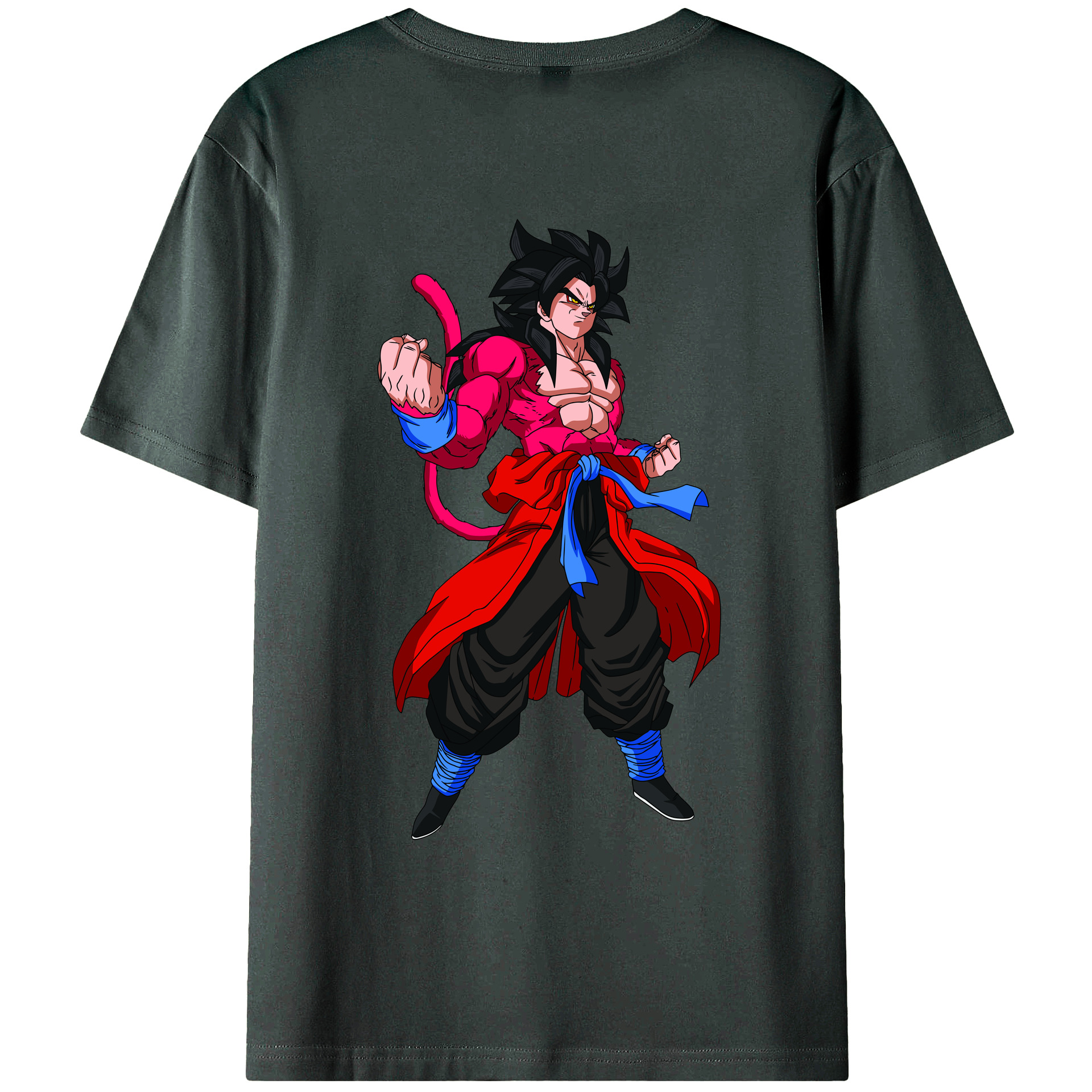 （画像用） ドラゴンボール 孫悟空（そん ごくう）Son Goku カカロット DRAGON BALL Kakarotto 綿100％ メンズ半袖Tシャツ（バックプリント） 通気性